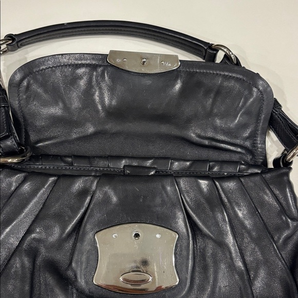 Prada Black Vitello Leather Shoulder Strap- Adjustable Strap- Silver Hardware - Picture 8 of 12